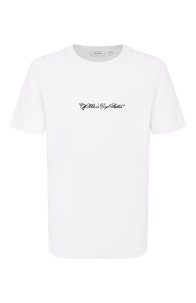 Мужская хлопковая футболка OFF-WHITE, арт. 0MAA027S26JER002