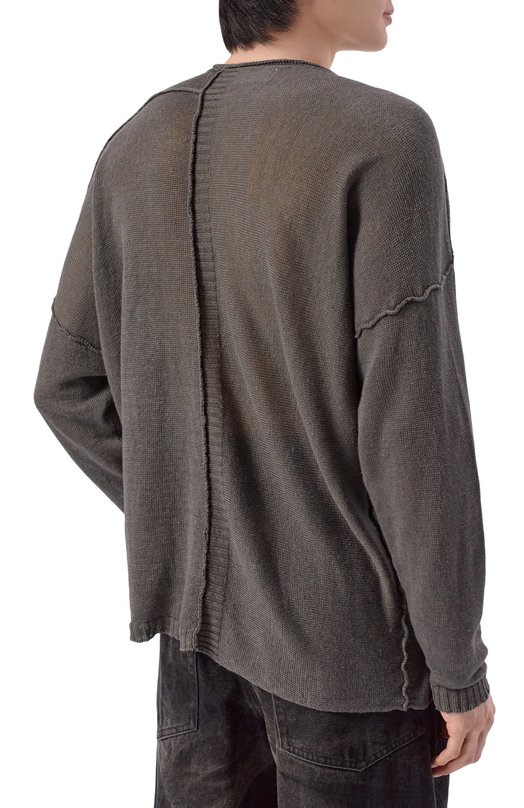 Льняной джемпер Isabel Benenato UK120S26 Хаки  UK120S26 Фото 4