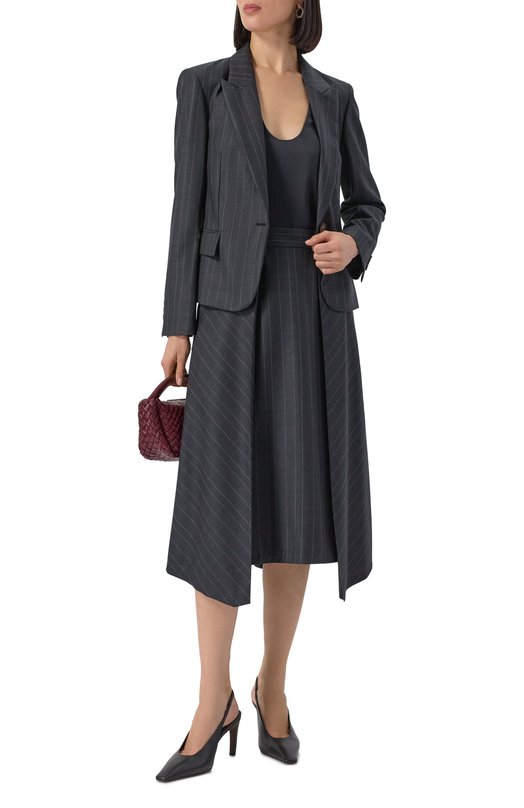 Шерстяная юбка Brunello Cucinelli MP146G3876 Чёрный  MP146G3876 Фото 2