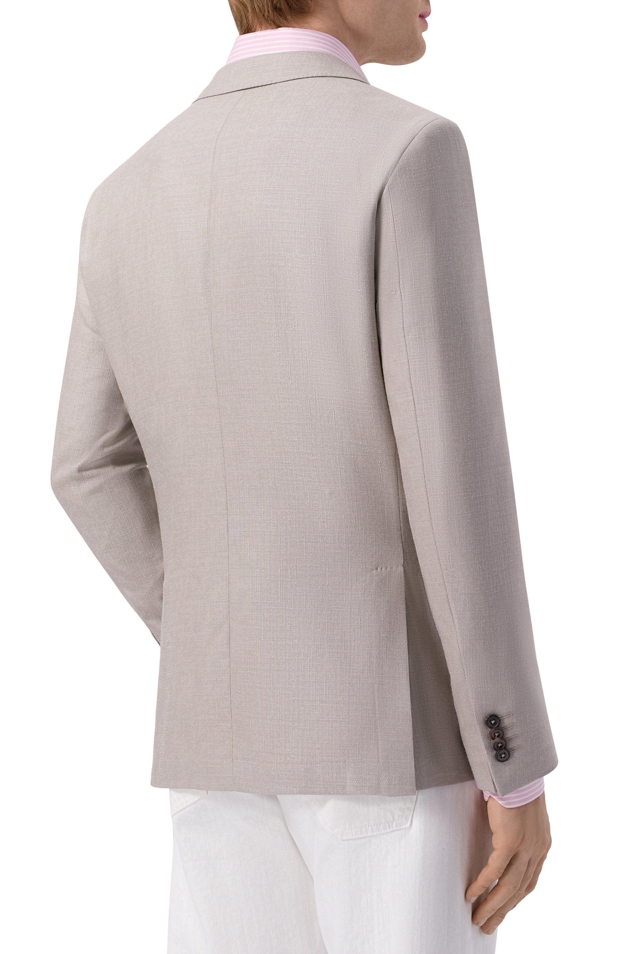 Пиджак из шелка и шерсти CORNELIANI светло-бежевого цвета по цене 129500 руб., арт. 27X002/2718288, фото 4 Пиджак из шелка и шерсти CORNELIANI, арт. 27X002/2718288, фото 4