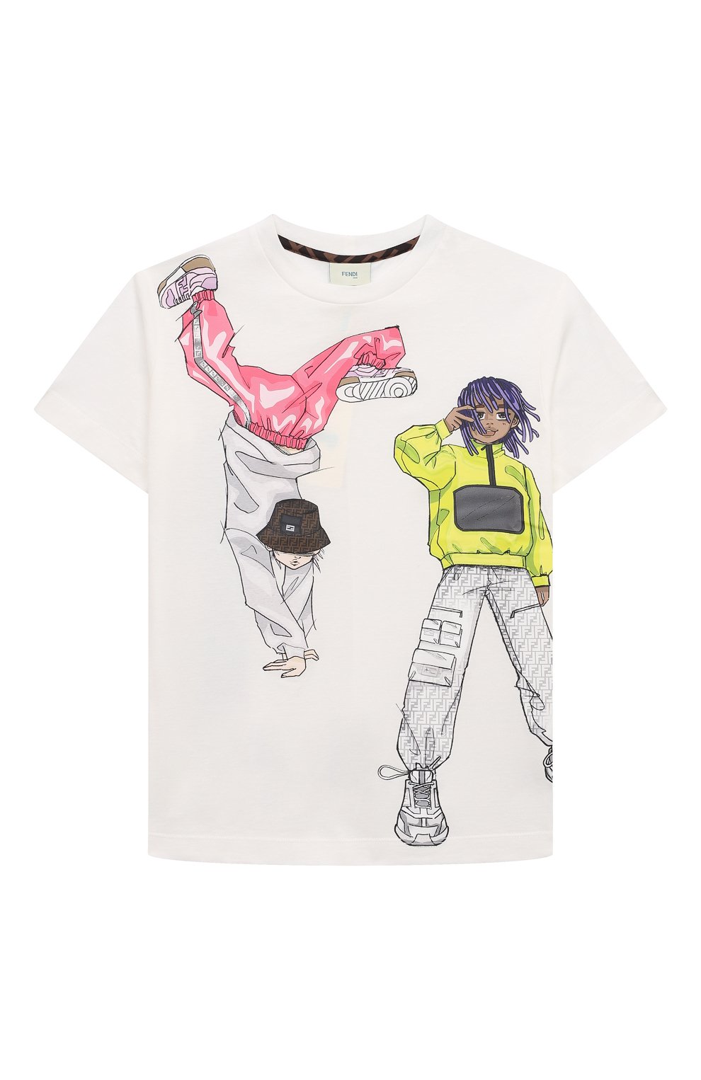 Хлопковая футболка FENDI, арт. JMI434/7AJ/4-6, фото 1