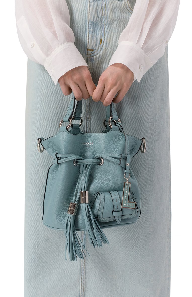 Женская сумка premier flirt small LANCEL голубого цвета, арт. A10109 | Фото 2 (Материал: Натуральная кожа; Автоматизация состава: Проставлено; Ремень/цепочка: На ремешке; Автоматизация ТО: Проставлено; Размер: small)