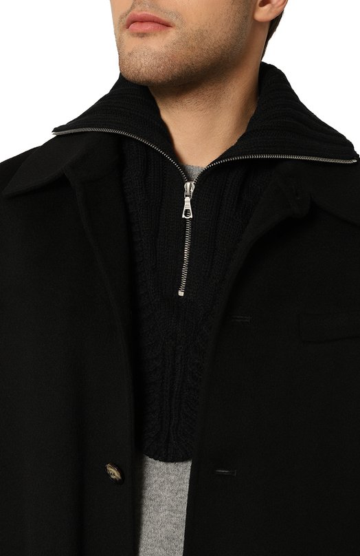 Шерстяной шарф-манишка Dries Van Noten 242-021238-9706 Чёрный  242-021238-9706 Фото 2