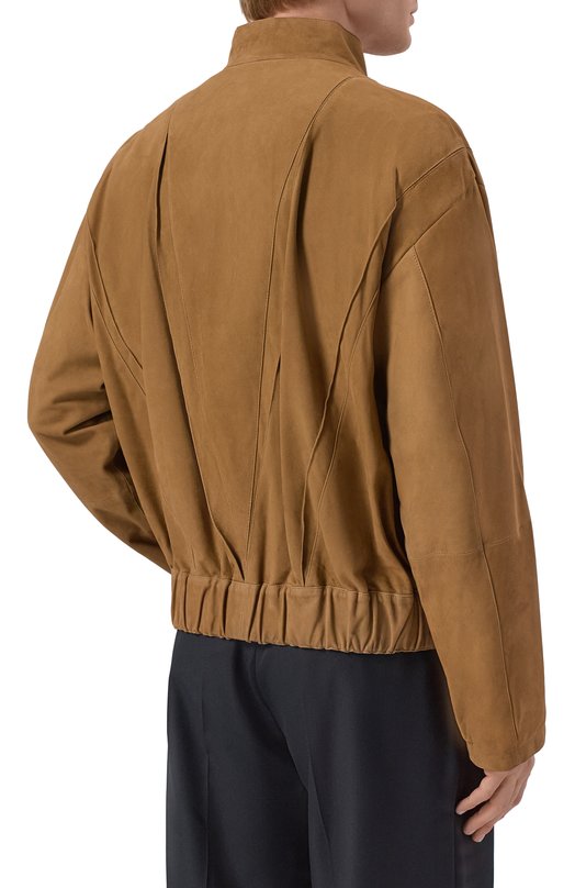 Замшевый бомбер Giorgio Armani GM003586/AF24918 Коричневый  GM003586/AF24918 Фото 4