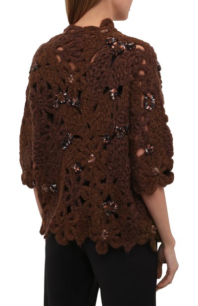 Шерстяной кардиган BRUNELLO CUCINELLI коричневого цвета по цене 827500 руб., арт. MAB600706, фото 4 Шерстяной кардиган BRUNELLO CUCINELLI, арт. MAB600706, фото 4