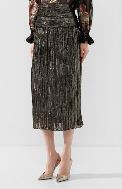 Шелковая юбка SAINT LAURENT, арт. 615548/Y019Q, фото 3