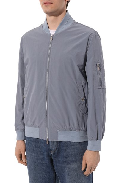 Бомбер BRUNELLO CUCINELLI голубого цвета по цене 287500 руб., арт. MD4796496, фото 3 Бомбер BRUNELLO CUCINELLI, арт. MD4796496, фото 3