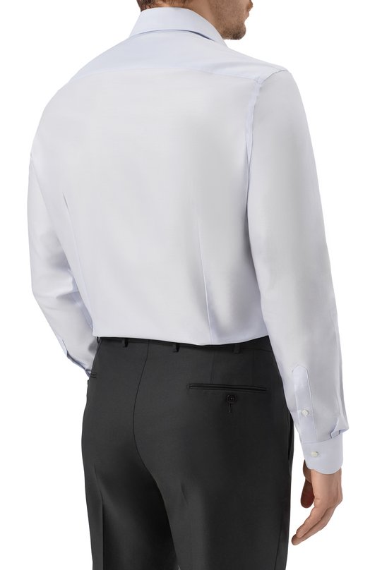 Хлопковая сорочка Canali NCLX018/GR03440 Голубой  NCLX018/GR03440 Фото 4