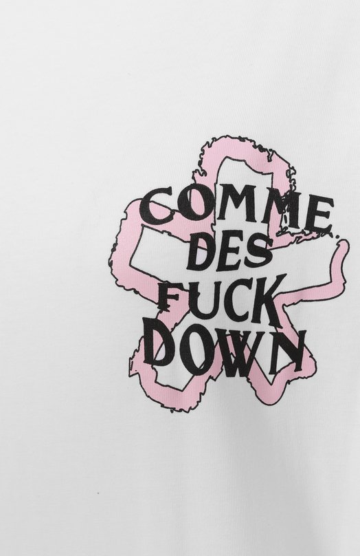 Хлопковая футболка Comme des Fuckdown CFABW01323 Белый  CFABW01323 Фото 6