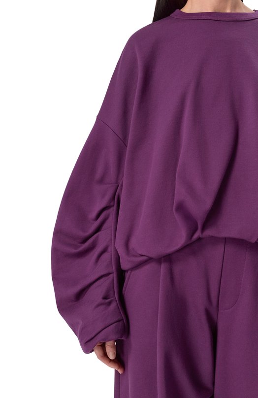 Хлопковый свитшот Dries Van Noten 131109/3611 Фиолетовый  131109/3611 Фото 5