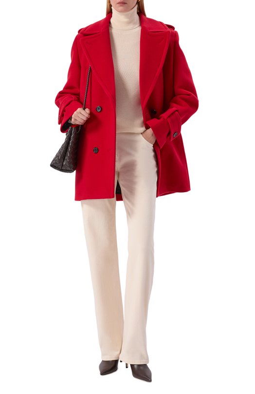 Шерстяное пальто Nina Ricci 25ACMA013/WV0325 Красный  25ACMA013/WV0325 Фото 2