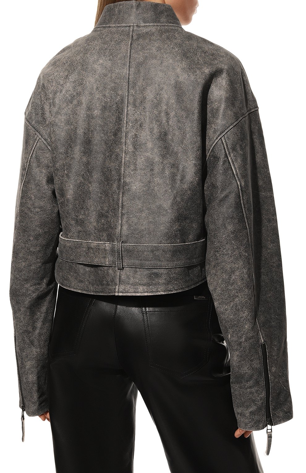 Кожаная куртка MANOKHI серого цвета по цене 142000 руб., арт. A00292S, фото 4 Кожаная куртка MANOKHI, арт. A00292S, фото 4