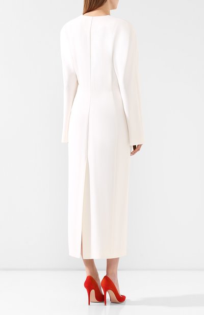 Платье-миди ULYANA SERGEENKO белого цвета по цене 230000 руб., арт. ABM018FW19P (1351т19), фото 4 Платье-миди ULYANA SERGEENKO, арт. ABM018FW19P (1351т19), фото 4