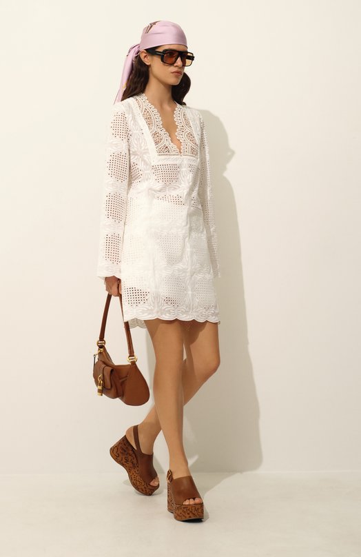 Кожаные босоножки Maxime Chloé CHC25U10GLU Коричневый  CHC25U10GLU Фото 8