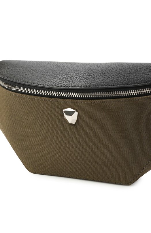 Поясная сумка Cesare Rubeus Milano BELT BAG/CALFSKIN GRAN PRIX+CANVAS AMAZZ0NIA_SET Хаки  BELT BAG/CALFSKIN GRAN PRIX+CANVAS AMAZZ0NIA_SET Фото 3