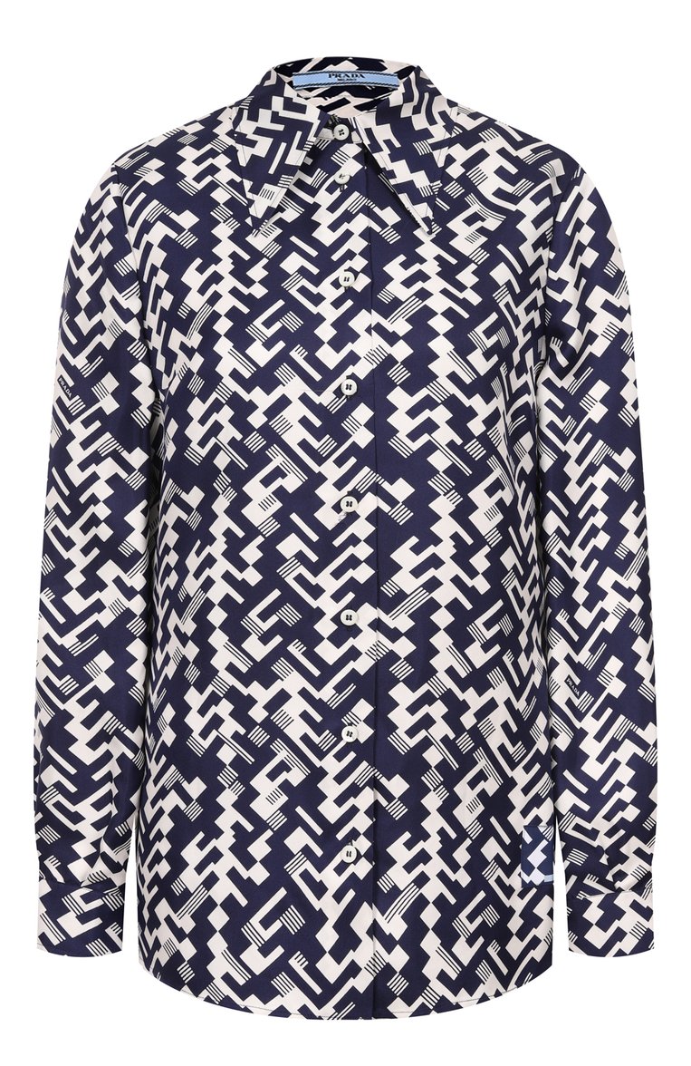 Шелковая рубашка PRADA, арт. P431E-1WUX-F0216-201, фото 1