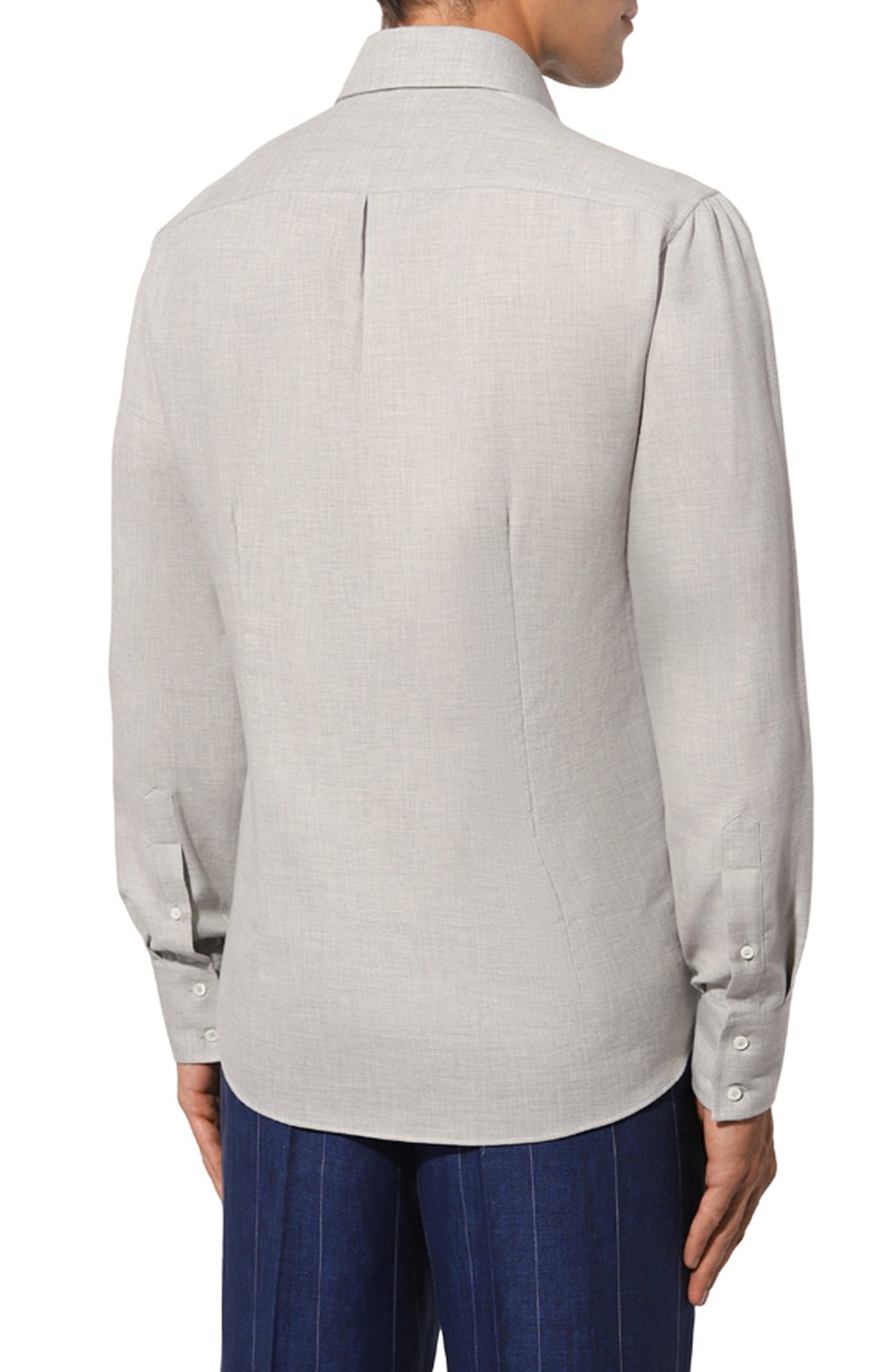 Рубашка из хлопка и кашемира BRUNELLO CUCINELLI, арт. MY6121718, фото 4