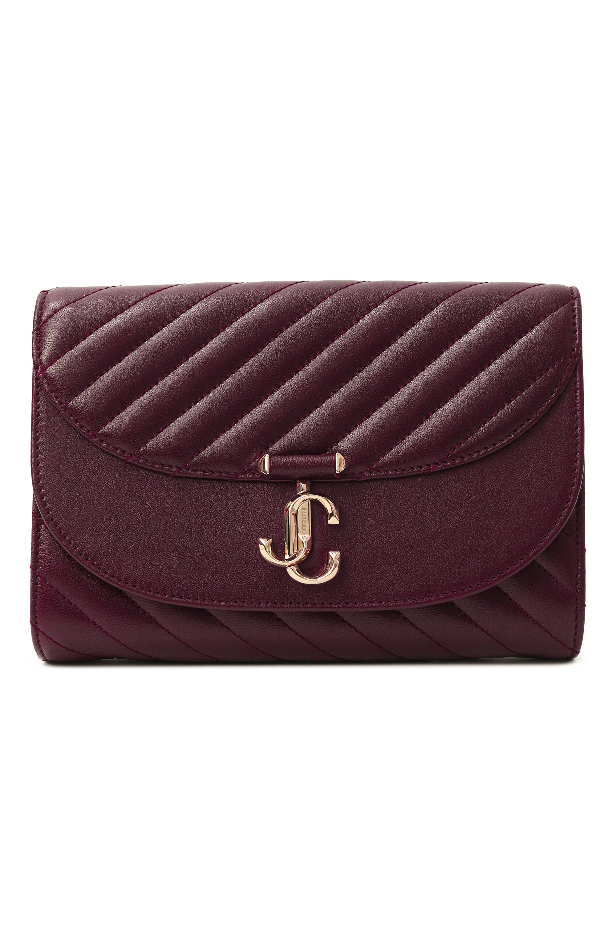 Клатч curve JIMMY CHOO темно-бордового цвета по цене 153500 руб., арт. AVNCURVECLUTCHHBU, фото 1 Клатч curve JIMMY CHOO, арт. AVNCURVECLUTCHHBU, фото 1