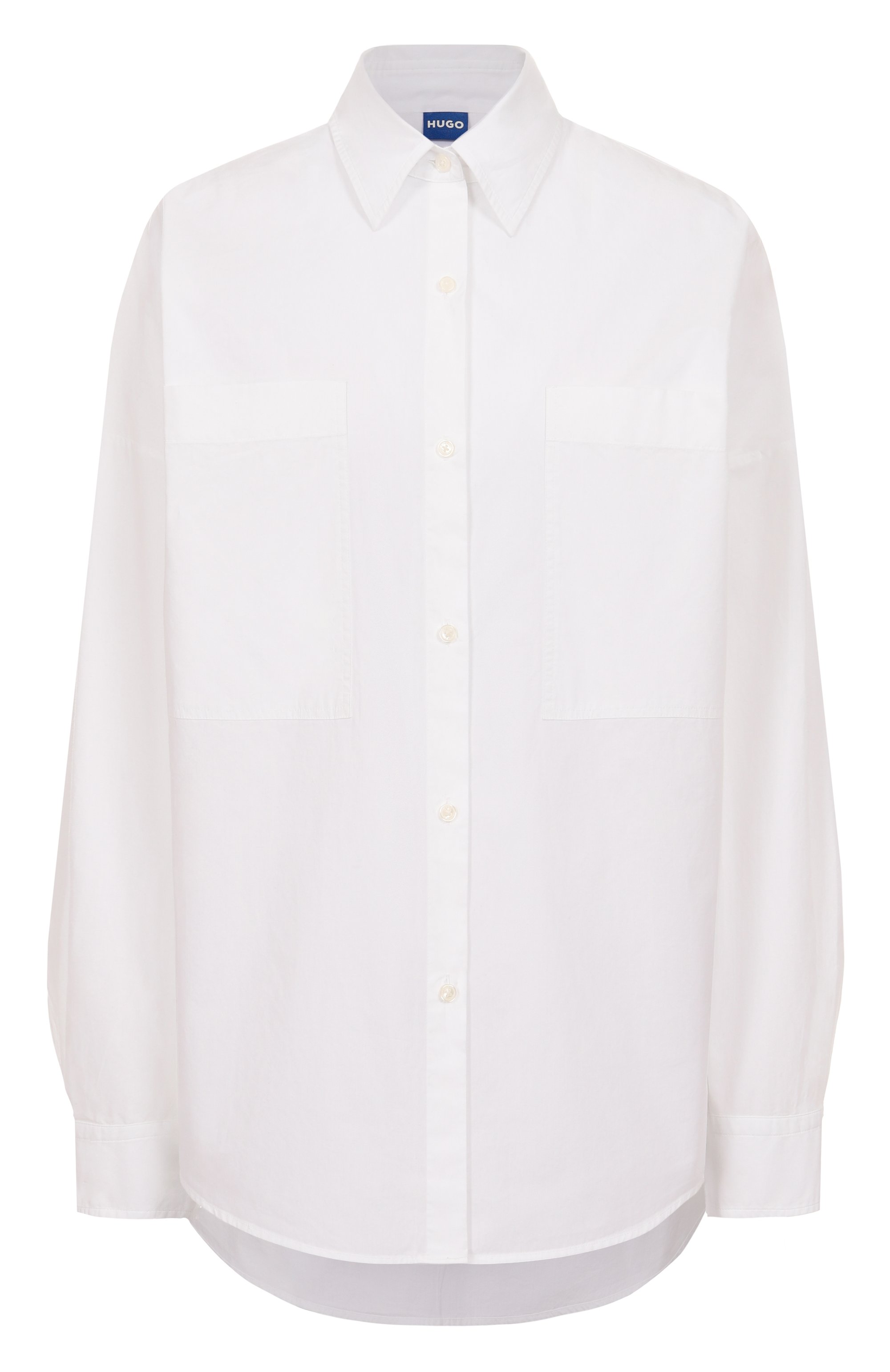 Хлопковая рубашка с отделкой стразами HUGO BLUE, арт. 50550592, фото 1