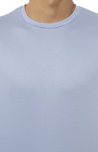 Хлопковая футболка GIORGIO ARMANI голубого цвета по цене 53450 руб., арт. 6LSM90/SJTKZ, фото 5 Хлопковая футболка GIORGIO ARMANI, арт. 6LSM90/SJTKZ, фото 5