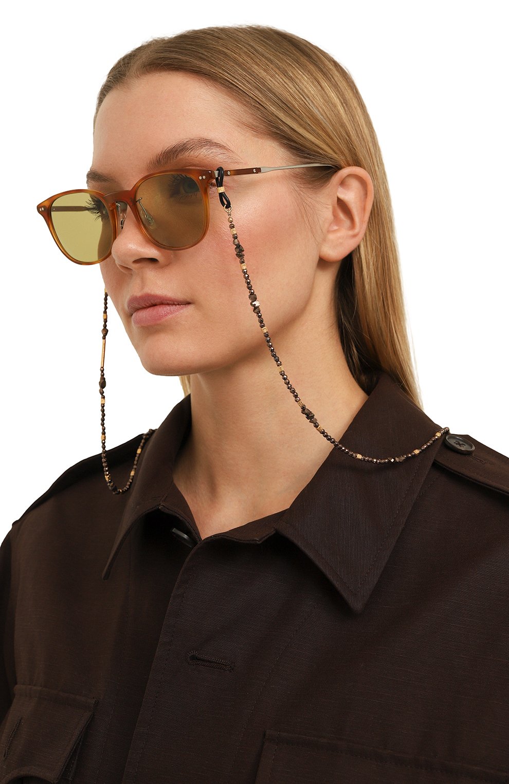 Цепочка для очков BRUNELLO CUCINELLI черного цвета по цене 62950 руб., арт. M0CW00001, фото 2 Цепочка для очков BRUNELLO CUCINELLI, арт. M0CW00001, фото 2