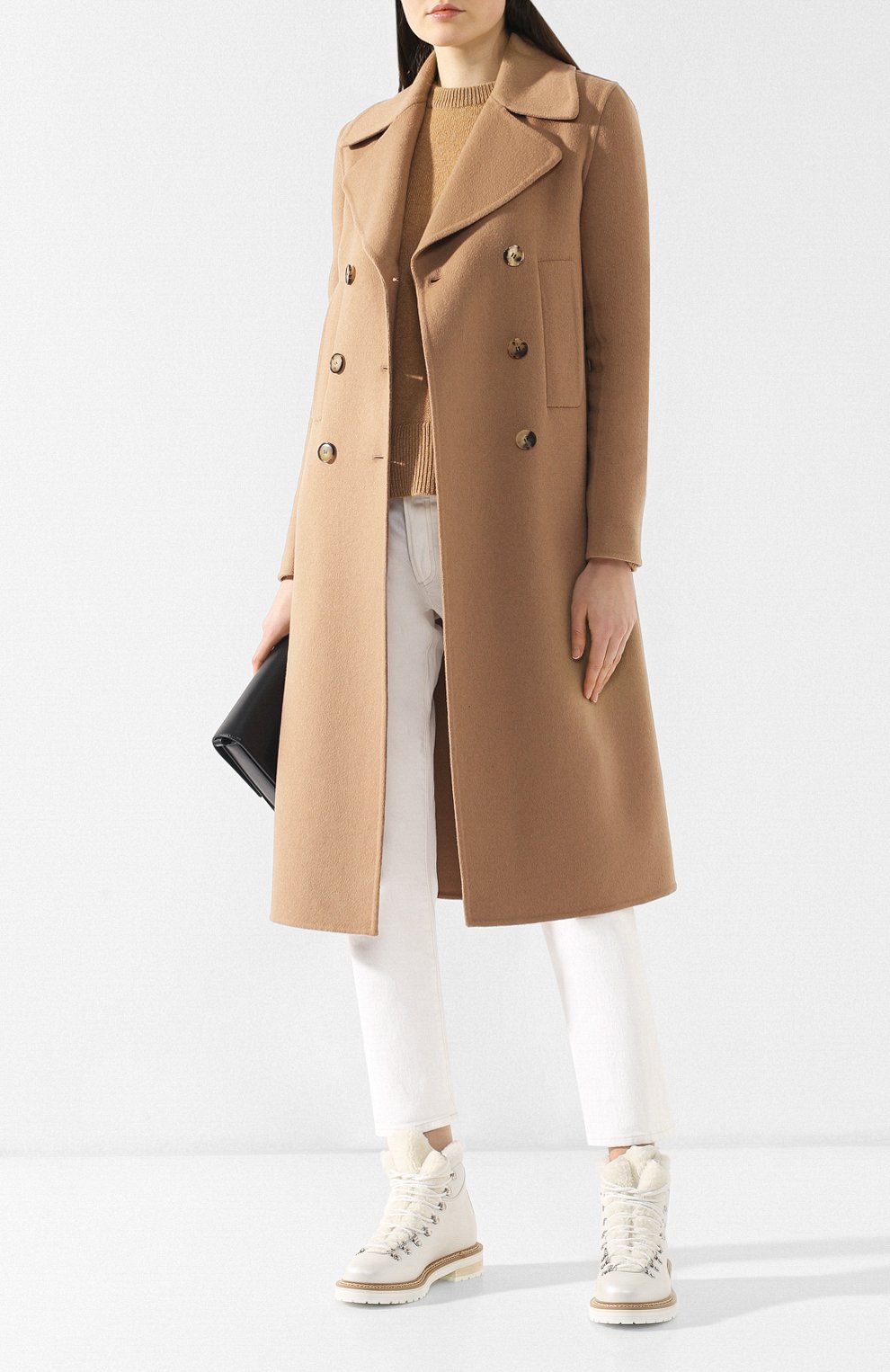 Кожаные ботинки с отделкой из овчины RALPH LAUREN, арт. 800742814, фото 2