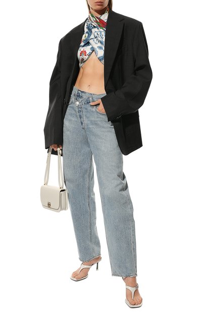 Шелковый платок lemur KIRILL OVCHINNIKOV белого цвета по цене 35200 руб., арт. 135\Lw, фото 3 Шелковый платок lemur KIRILL OVCHINNIKOV, арт. 135\Lw, фото 3