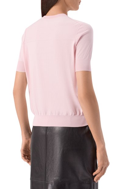 Хлопковый пуловер JIL SANDER розового цвета по цене 112500 руб., арт. J02GC0117/J15383, фото 4 Хлопковый пуловер JIL SANDER, арт. J02GC0117/J15383, фото 4