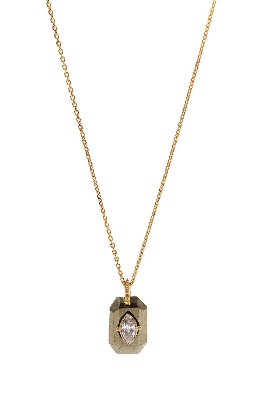 Подвеска на цепочке HANKA_IN золотого цвета по цене 15000 руб., арт. INS-LG47-PYR-CZ-0.5M, фото 3 Подвеска на цепочке HANKA_IN, арт. INS-LG47-PYR-CZ-0.5M, фото 3