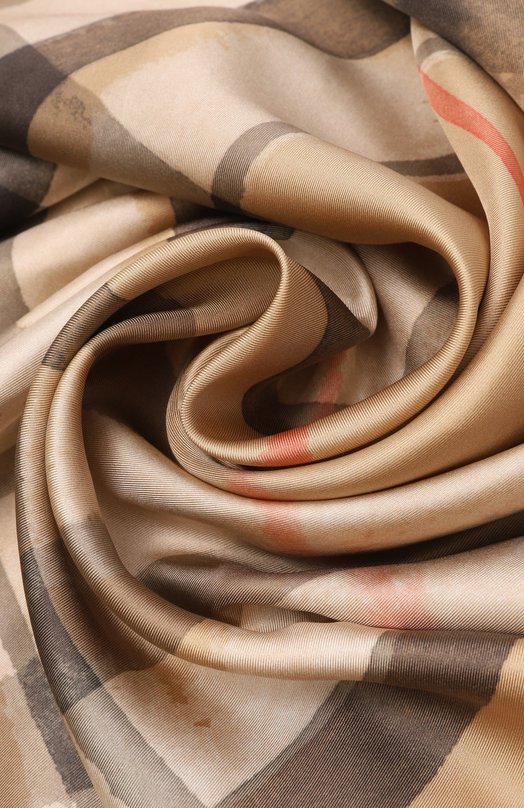 Шелковый платок Burberry 8121392 Бежевый  8121392 Фото 3
