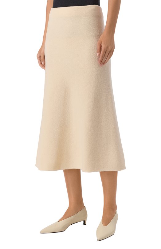 Шерстяная юбка Jil Sander J02MA0248/J14506 Кремовый  J02MA0248/J14506 Фото 3