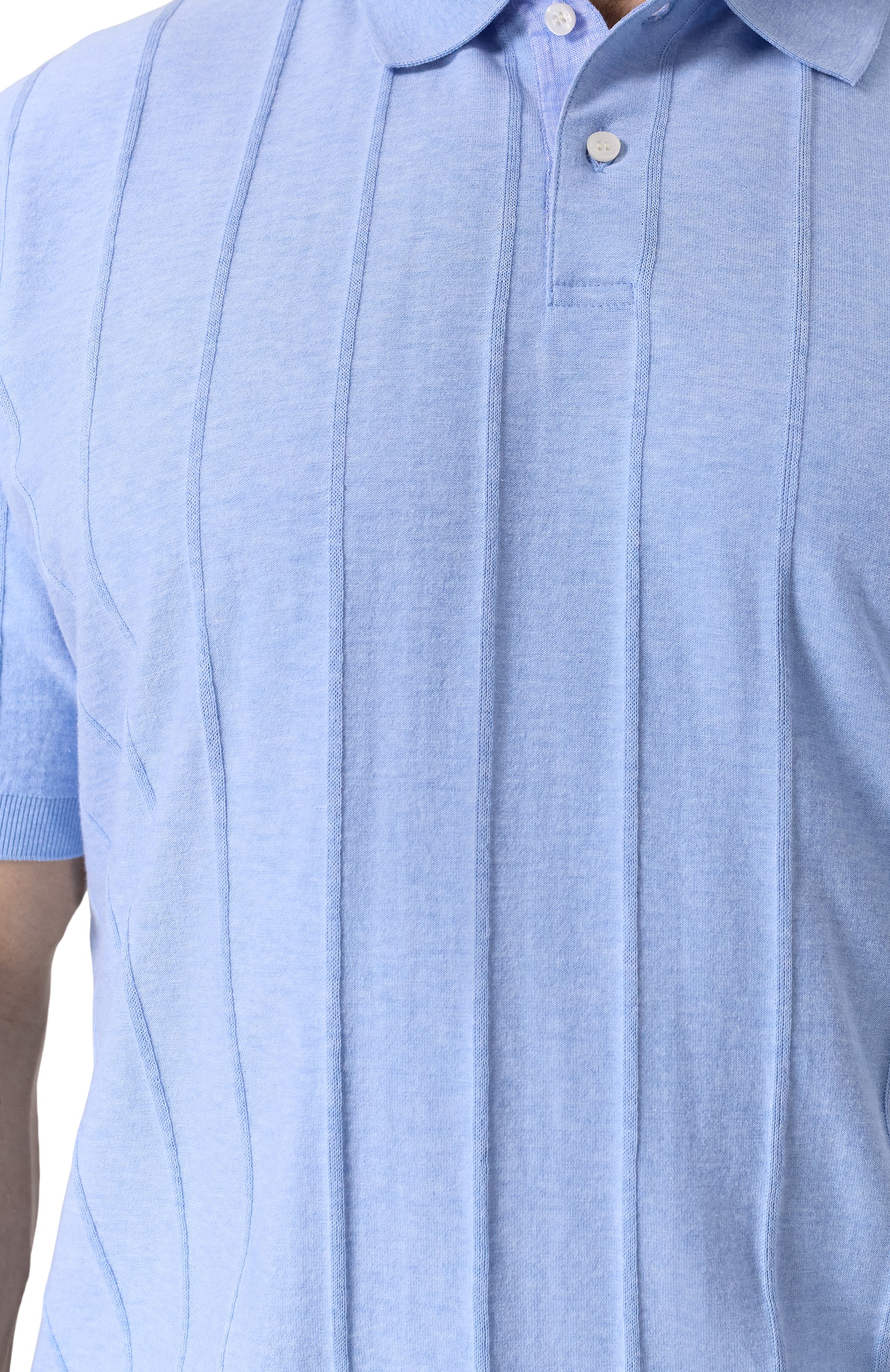 Хлопковое поло PAUL&SHARK голубого цвета по цене 49850 руб., арт. 25411605/4XL, фото 5 Хлопковое поло PAUL&SHARK, арт. 25411605/4XL, фото 5