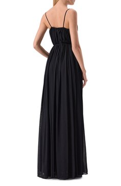 Женское платье из вискозы и шелка GIAMBATTISTA VALLI черного цвета, арт. 25SSPVCL5179-21JER | Фото 4 (Материал сплава: П�роставлено; Материал внешний: Вискоза; Драгоценные камни: Проставлено; Длина Ж (юбки, платья, шорты): Макси; Женское Кросс-КТ: Платье-одежда; Случай: Вечерний; Рукава: На бретелях; Стили: Кэжуэл)