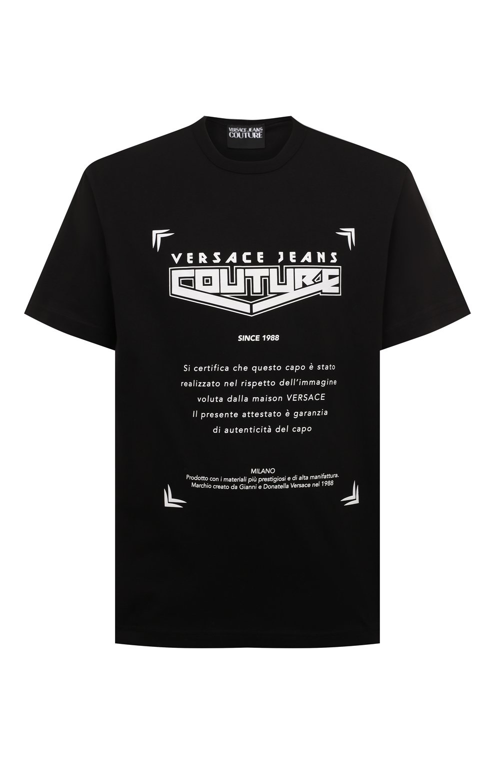 Хлопковая футболка VERSACE JEANS COUTURE, арт. 73GAHT29-73UP601 R SPACE WARRANTY/CJ000, фото 1