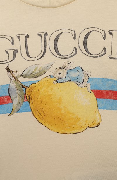 Хлопковая футболка GUCCI, арт. 548034/XJF59, фото 3
