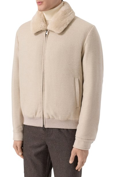 Бомбер с подкладкой из овчины ANDREA CAMPAGNA, арт. 25U029-DB1CNX, фото 3