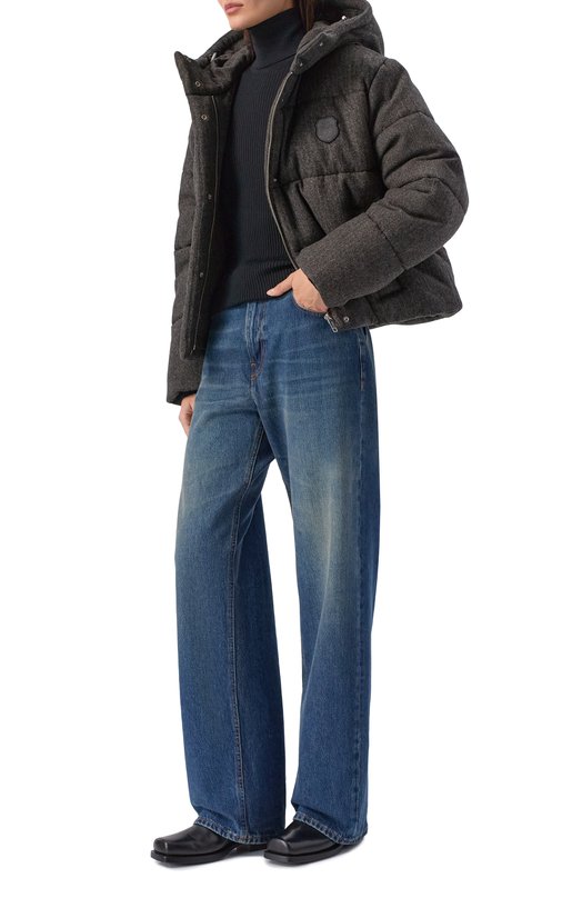 Шерстяной пуховик The Kooples FD0U31003K Серый  FD0U31003K Фото 2