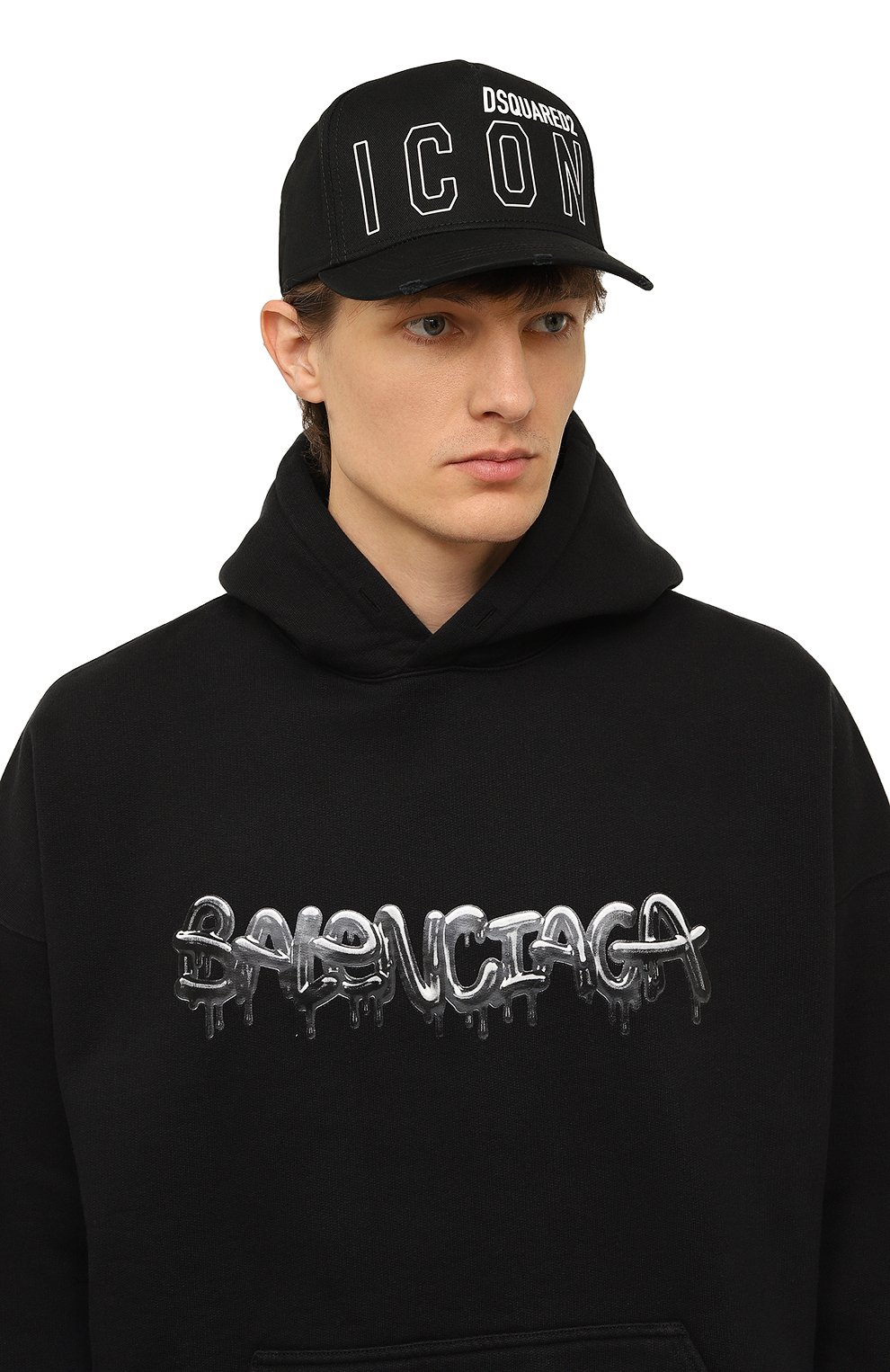 Хлопковая бейсболка icon DSQUARED2, арт. BCM0665 05C00001, фото 2