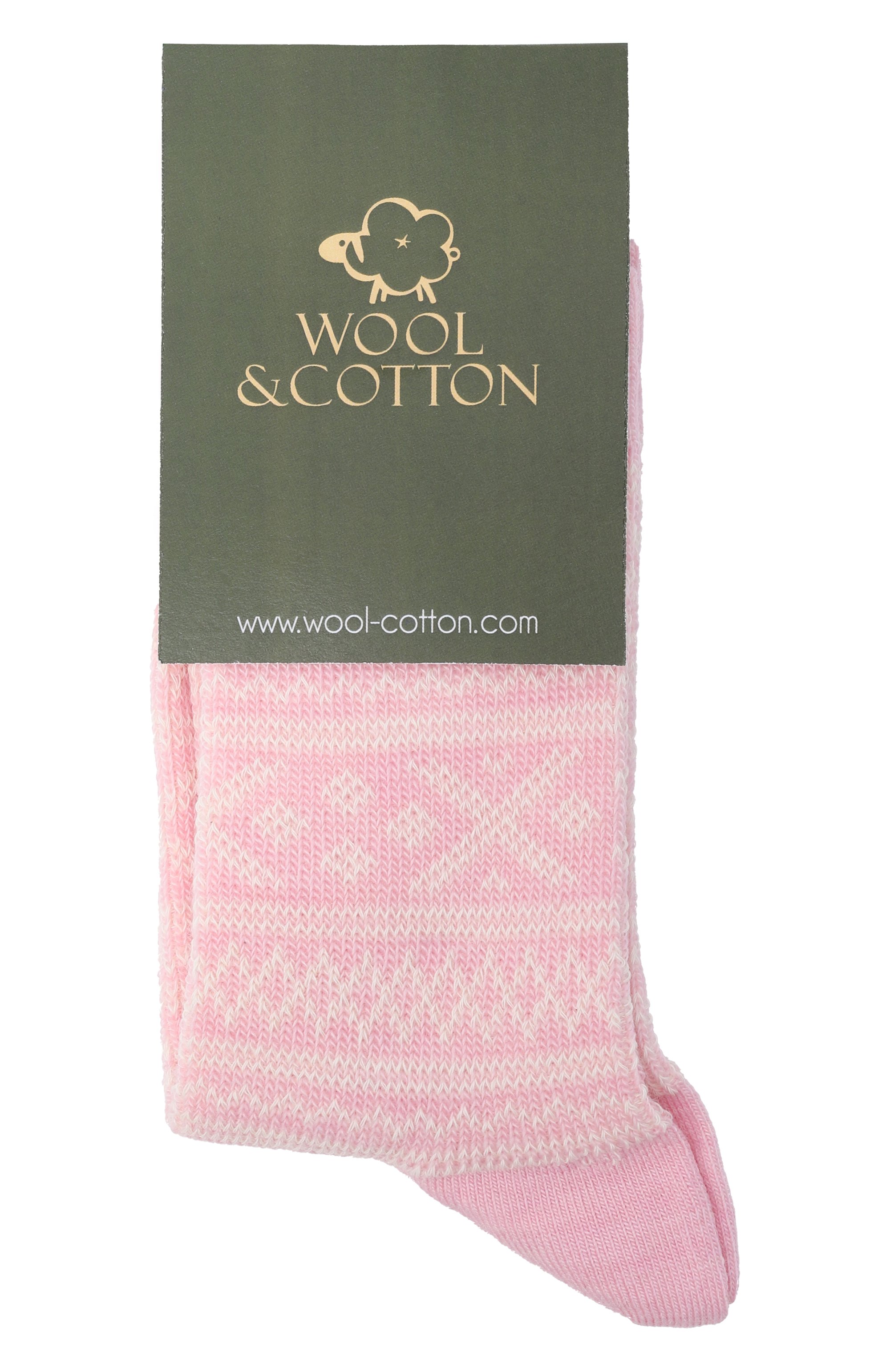 Шерстяные носки WOOL AND COTTON розового цвета по цене 870 руб., арт. NNRU-SN11, фото 1 Шерстяные носки WOOL AND COTTON, арт. NNRU-SN11, фото 1