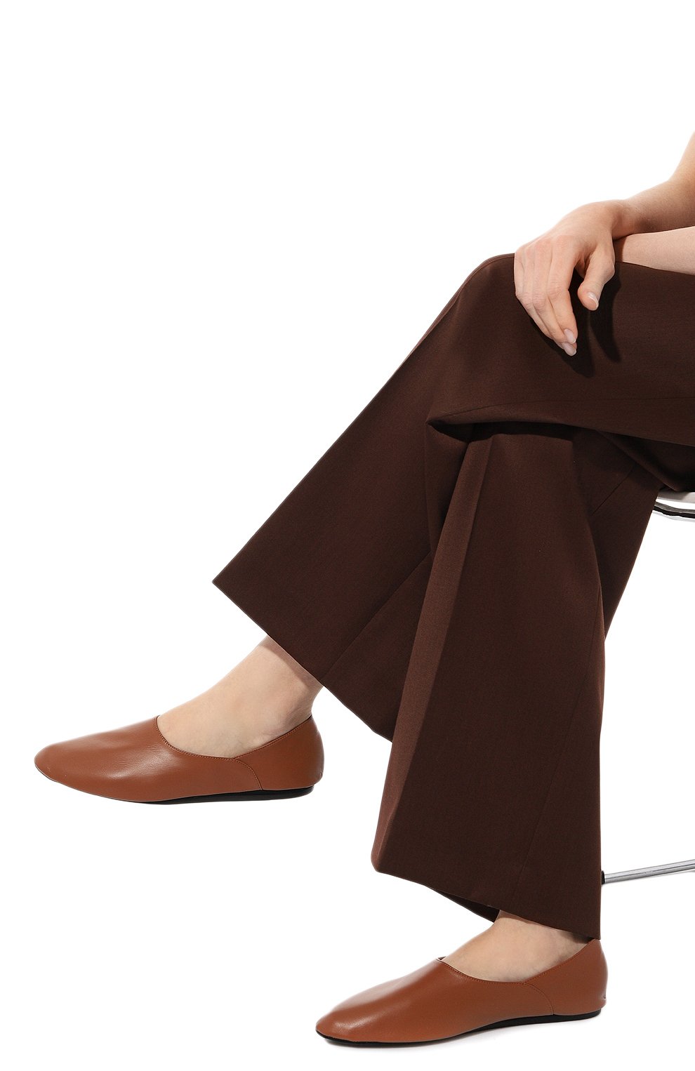 Кожаные балетки JIL SANDER, арт. J44WZ0004/P5810, фото 3