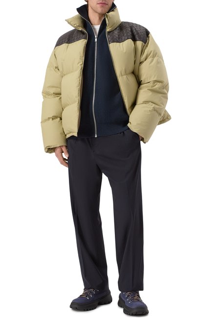 Мужской хлопковый кардиган JIL SANDER темно-синего цвета, арт. J47HP0001-J15365 | Фото 2 (Материал сплава: Проставлено; Длина (для топов): Стандартные; Рукава: Длинные; Драгоценные камни: Проставлено; Материал внешний: Хлопок)