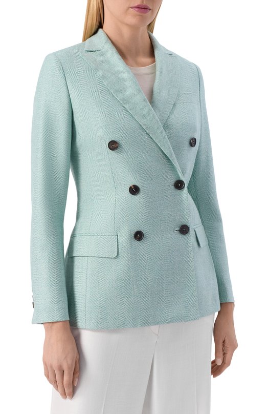 Жакет из шерсти и кашемира Kiton D46523K0948G Зелёный  D46523K0948G Фото 3