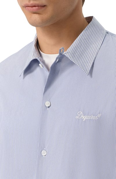 Рубашка DSQUARED2 голубого цвета по цене 78700 руб., арт. S74DM1052/D35525, фото 5 Рубашка DSQUARED2, арт. S74DM1052/D35525, фото 5
