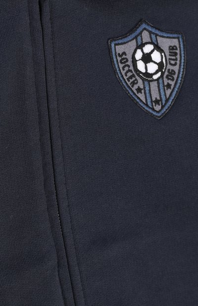 Хлопковый кардиган с контрастной отделкой и нашивкой DOLCE & GABBANA, арт. 0131/L4JW0J/G7KVB/2-6, фото 3