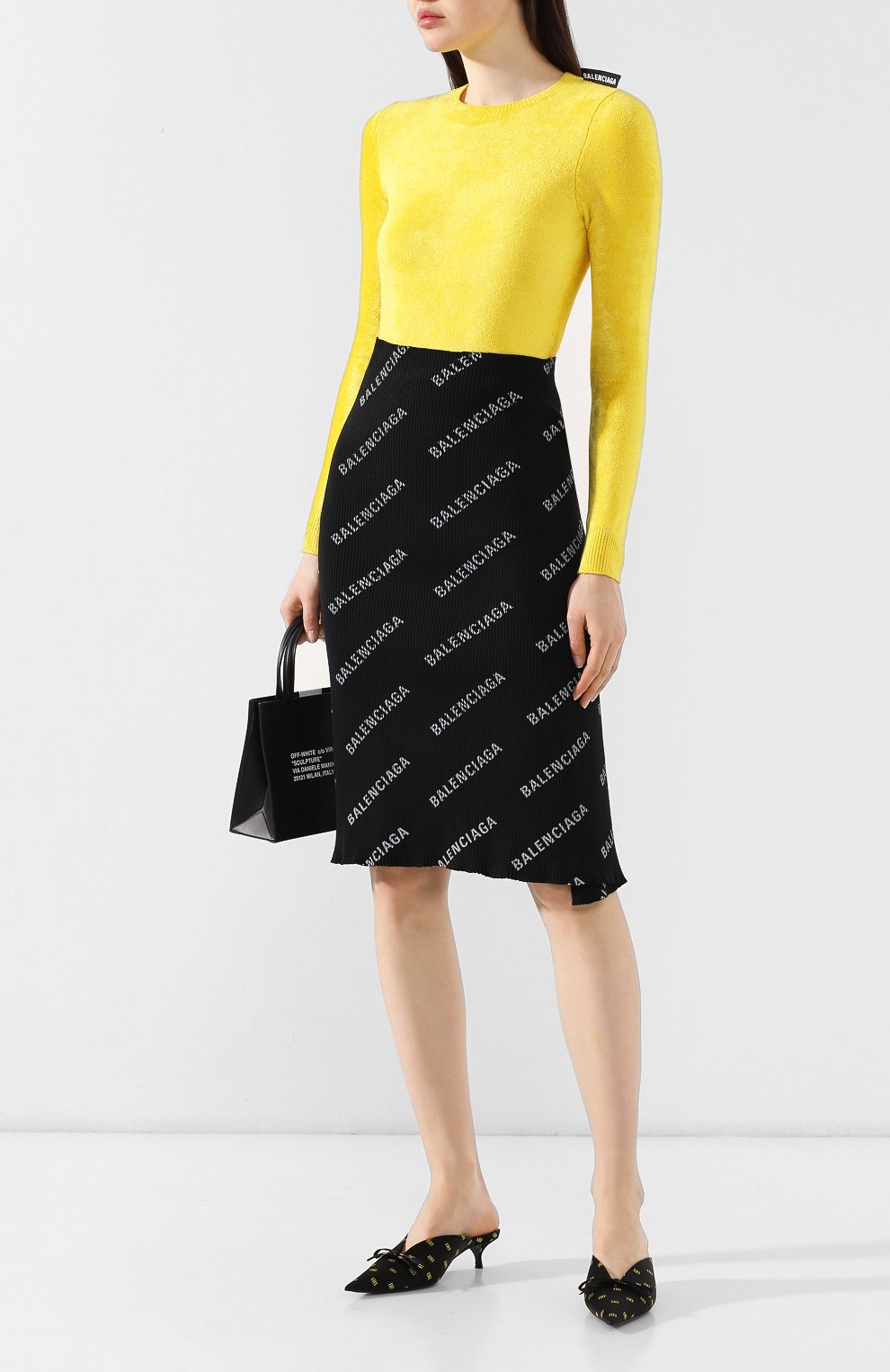 Пуловер BALENCIAGA желтого цвета по цене 78500 руб., арт. 576315/T5111, фото 2 Пуловер BALENCIAGA, арт. 576315/T5111, фото 2