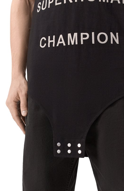Хлопковая майка Rick Owens x Champion Rick Owens CM01E1678/CHJG Чёрный  CM01E1678/CHJG Фото 5