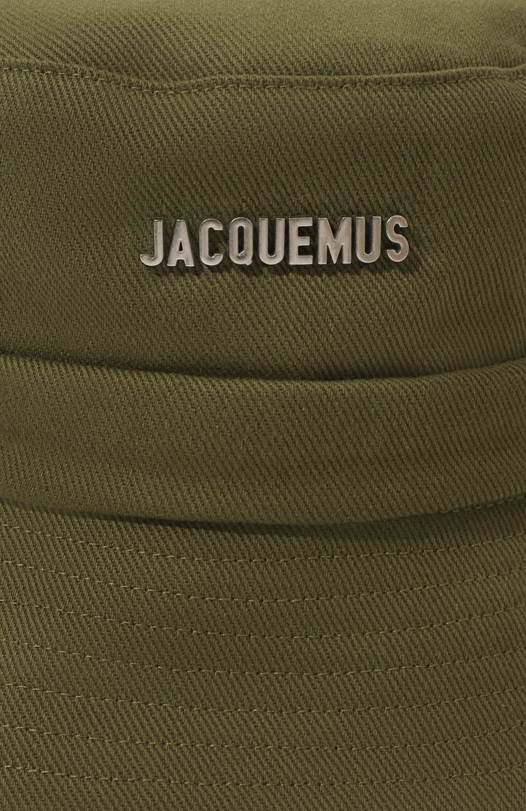 Мужская хлопковая панама JACQUEMUS хаки цвета, арт. 22H/223AC001-5012 | Фото 4 (Нос: Не проставлено; Материал: Хлопок, Текстиль)