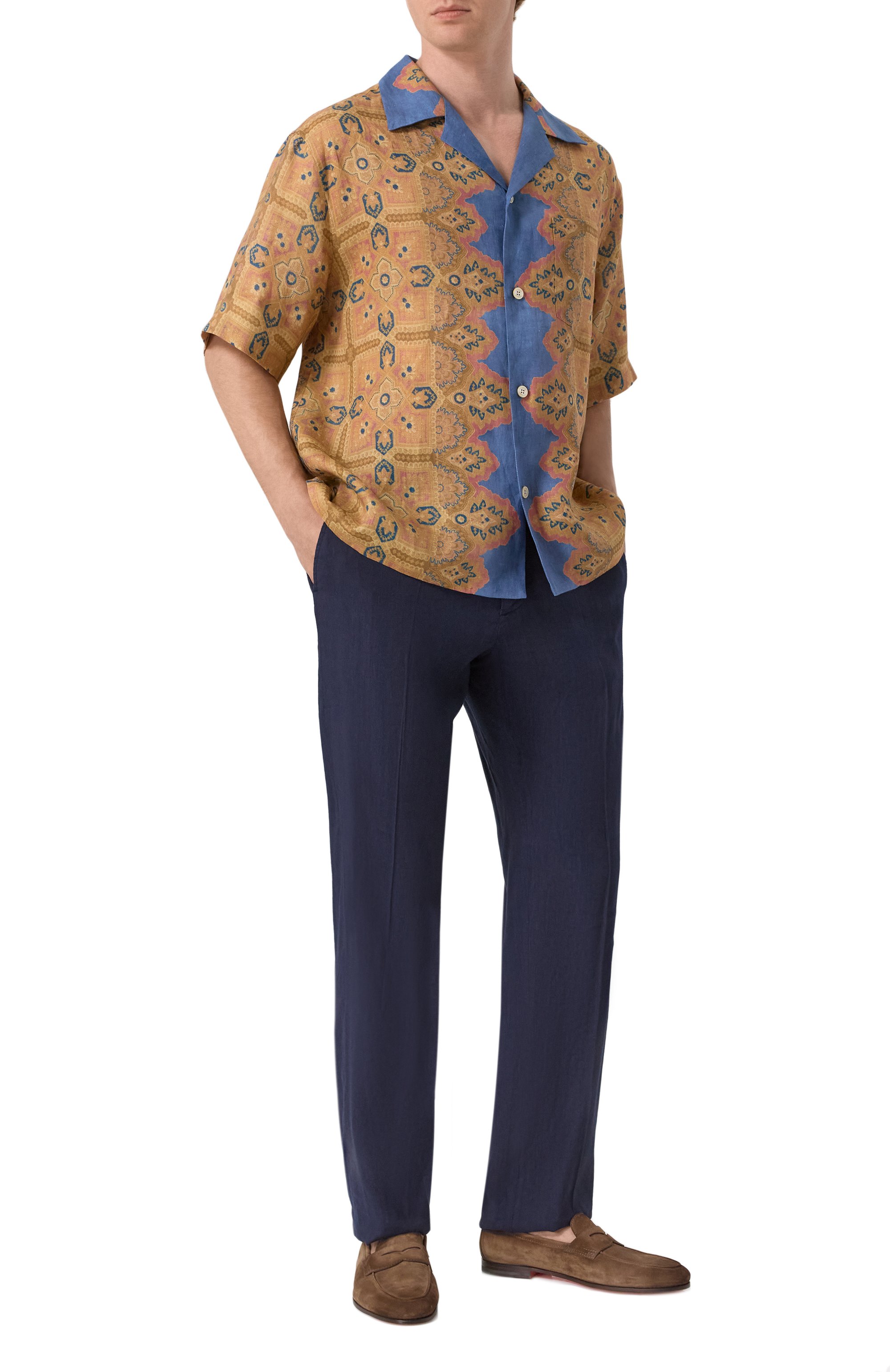 Брюки изо льна и вискозы STEFANO RICCI, арт. M1T3200283/LVI01S, фото 2