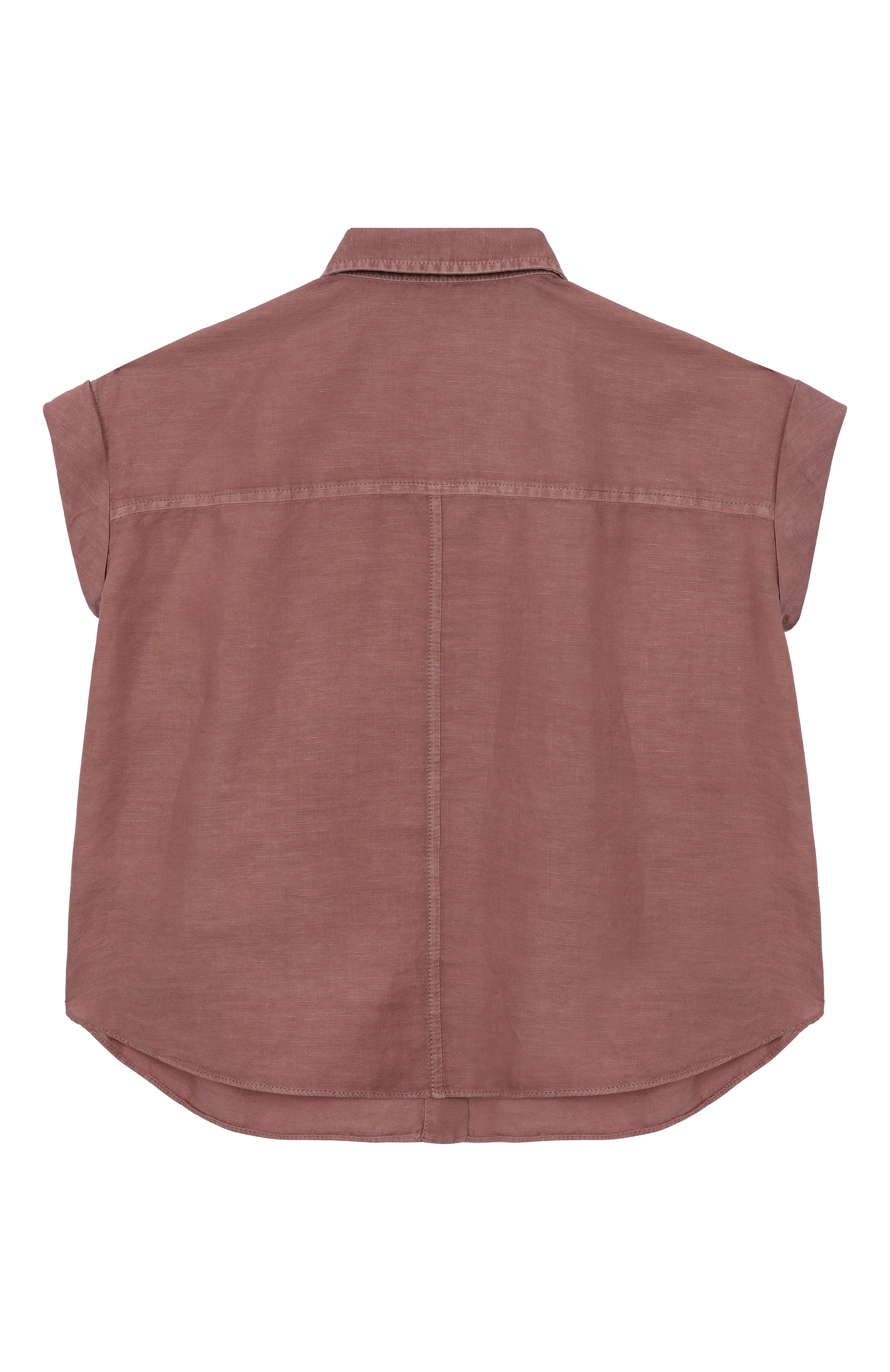 Блузка изо льна и хлопка BRUNELLO CUCINELLI, арт. BD698C604B, фото 2