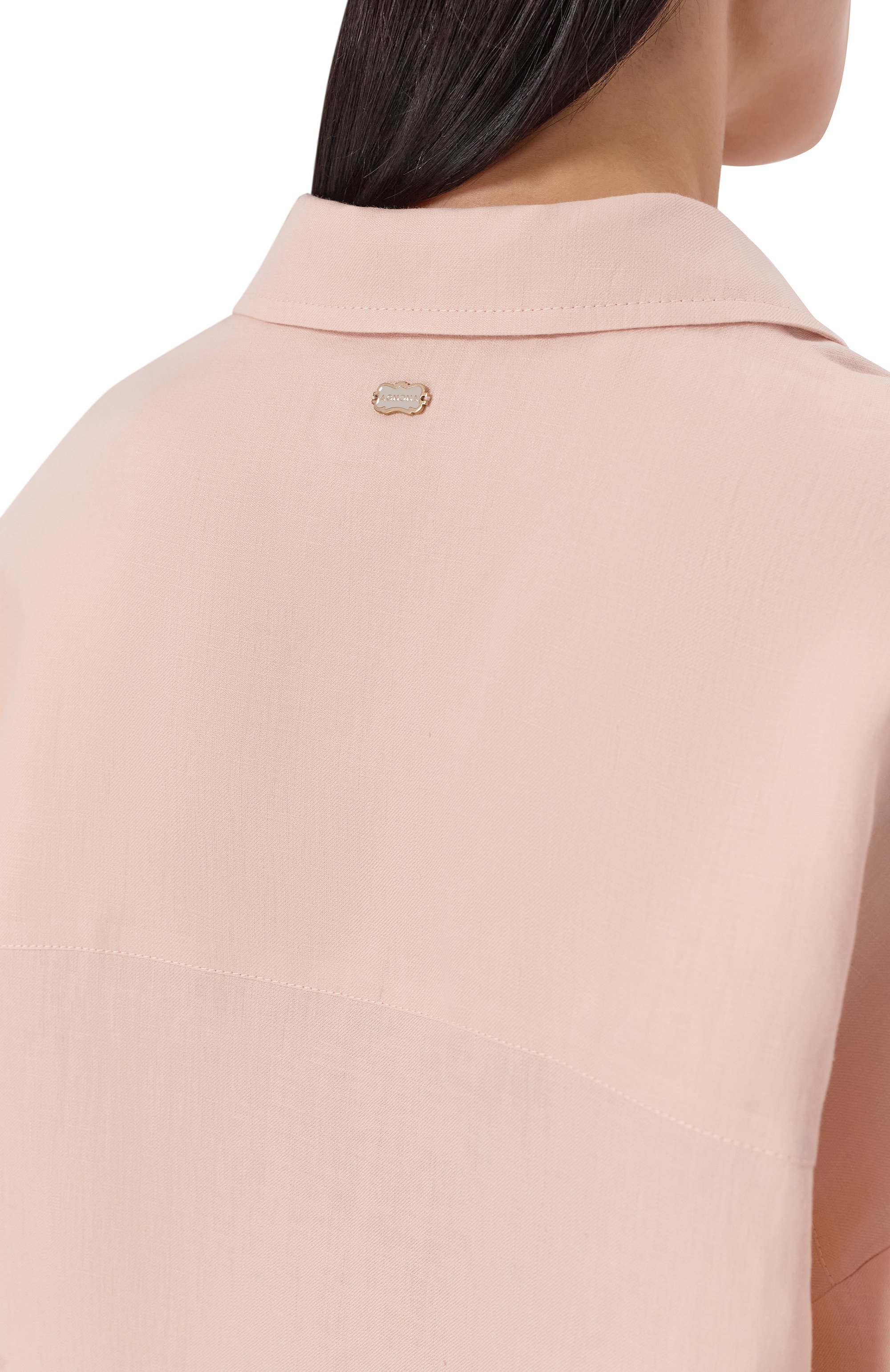 Льняная рубашка AGNONA светло-розового цвета по цене 121000 руб., арт. TD1113E/U3049E, фото 5 Льняная рубашка AGNONA, арт. TD1113E/U3049E, фото 5